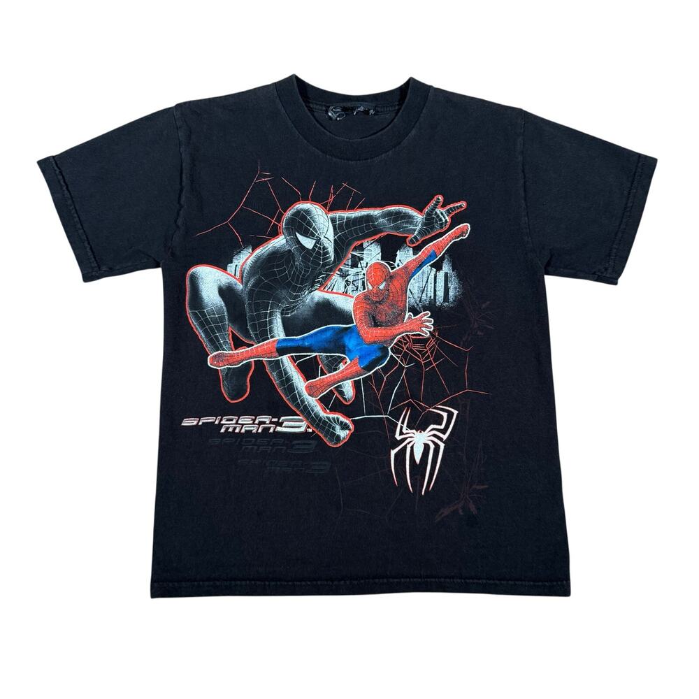 Marvel Spider-Man 3 Black Suit vs Classic Spider-Man Graphic Shirt Youth Medium